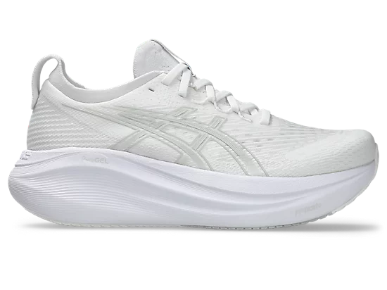 ASICS Gel Nimbus is white with white background