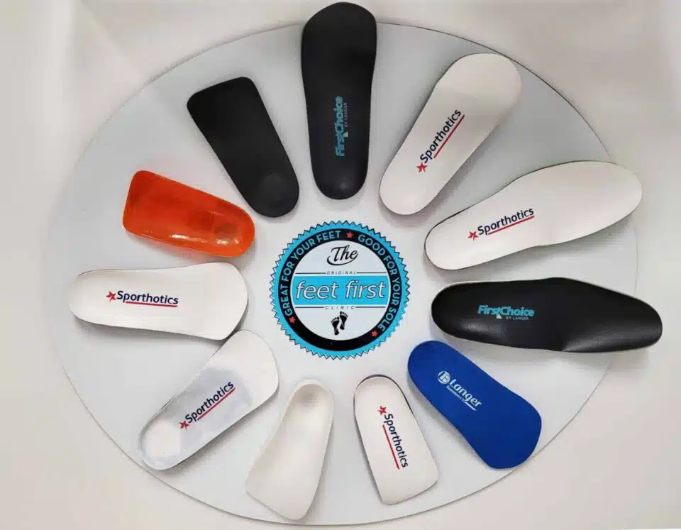 Variety of orthotics in a circle