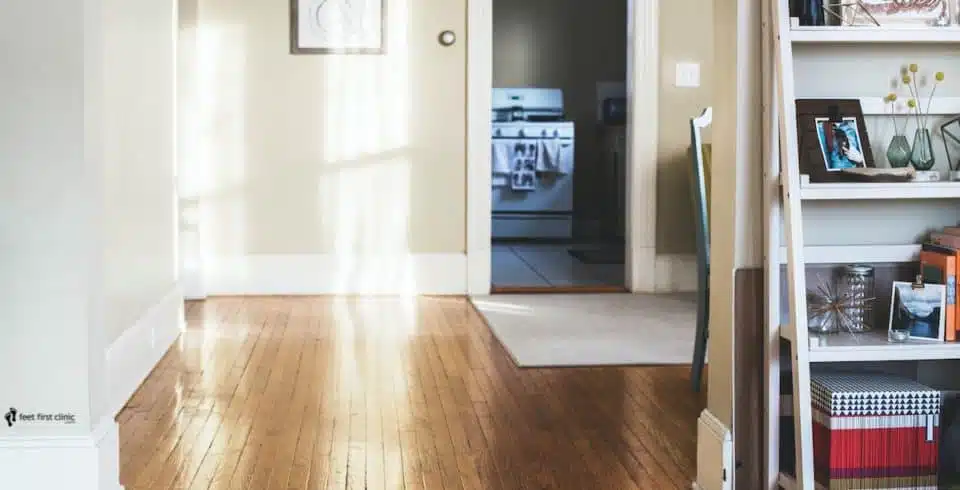 Hardwood floors inside a house