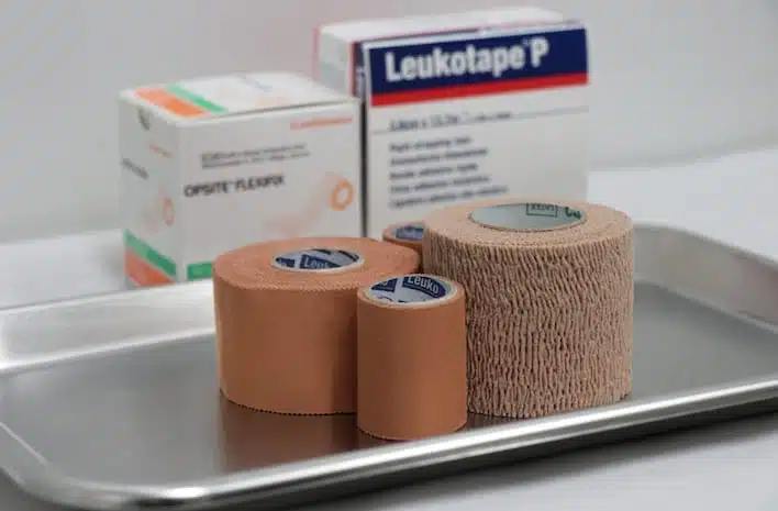 Examples of therapeutic taping products