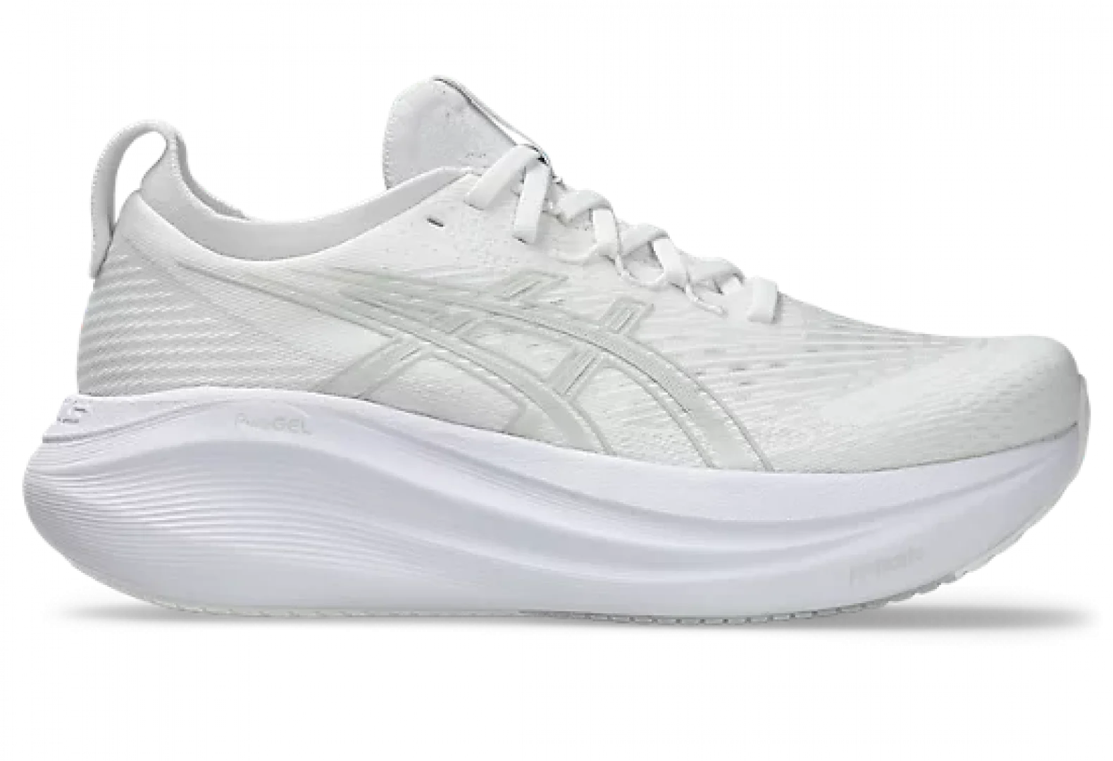 ASICS Gel Nimbus is white with white background