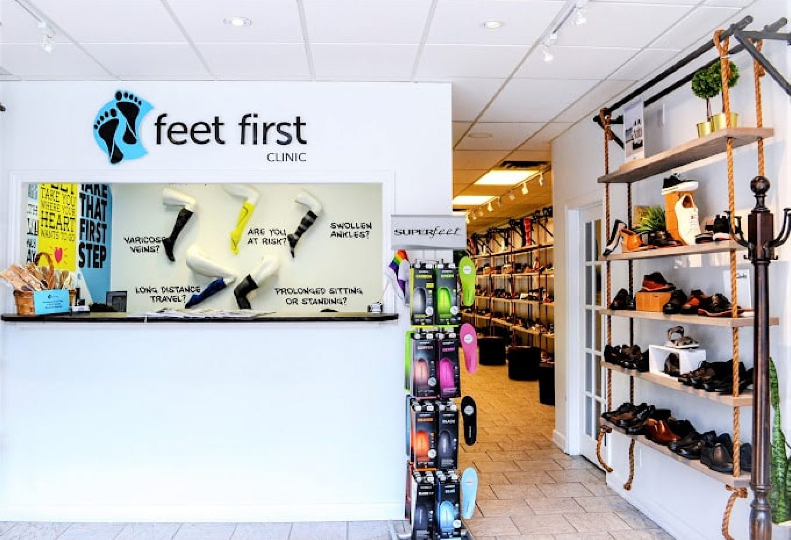 a foot clinic reception area