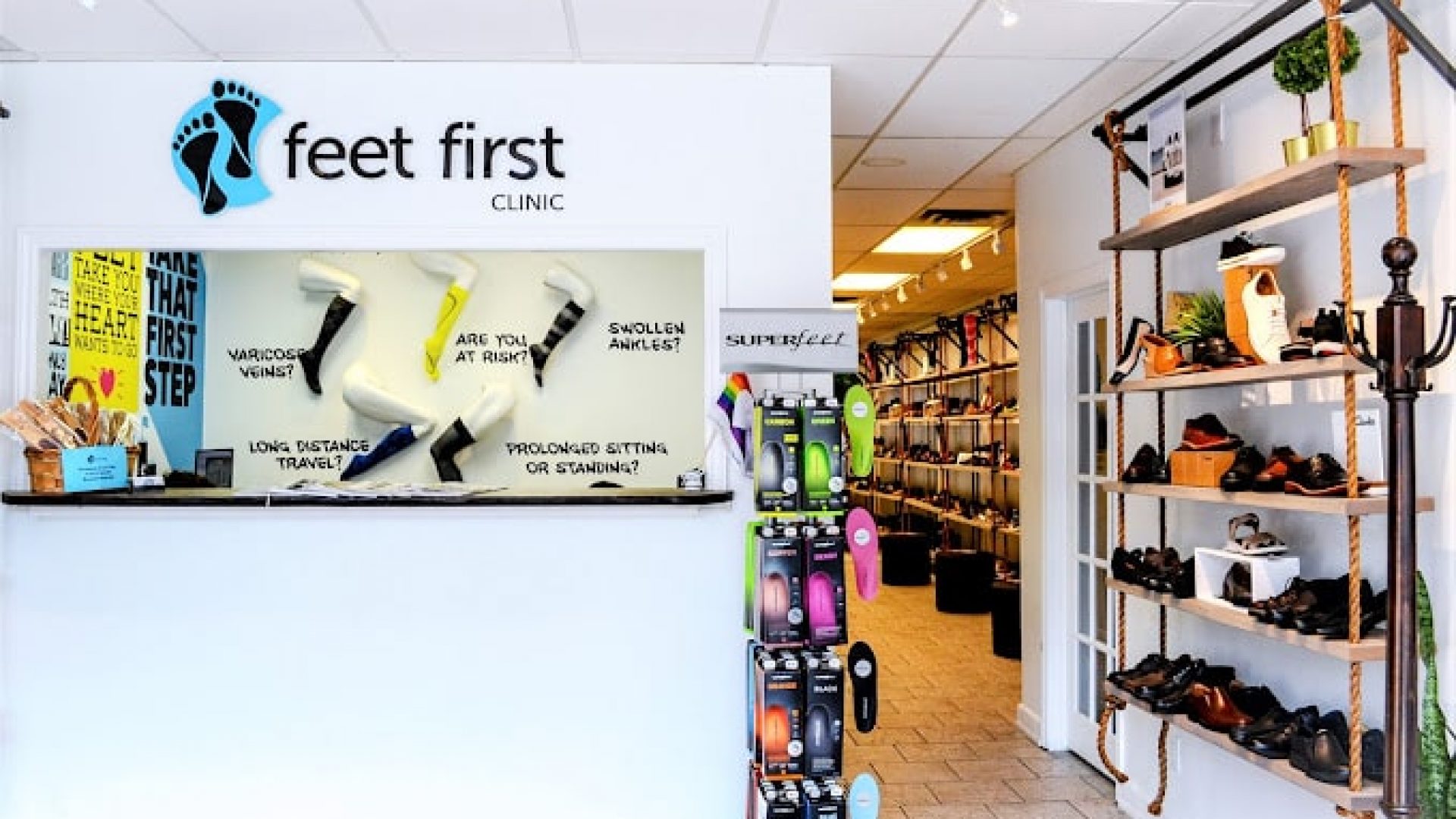 a foot clinic reception area