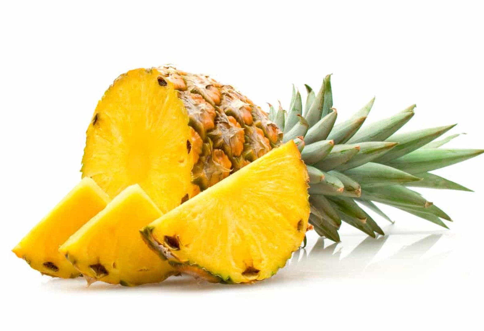 pineapple with slices isolated on white backgroundSee more images: