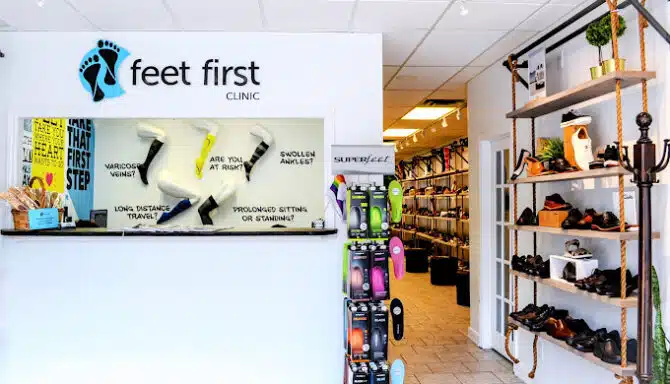 a foot clinic reception area